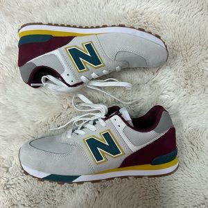 New balance 574 summer fog garnet sneakers